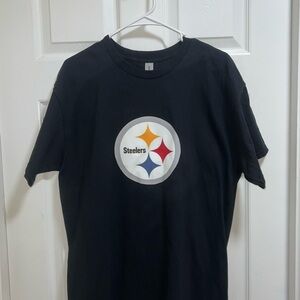 Pittsburgh Steelers T-Shirt Gildan Heavy‎ Cotton Black Football Fan Apparel